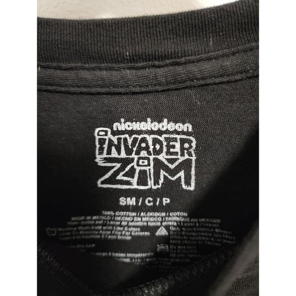Invader Zim black neon blue Gir short sleeve T-shirt S - Picture 3 of 3
